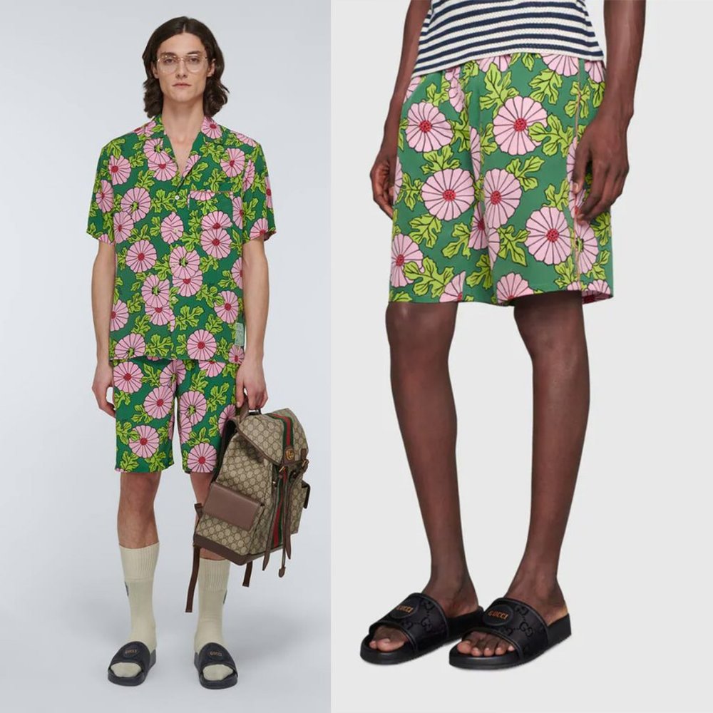 GUCCI SHOES MENS SLIDES OFF THE GRID BLACK LEATHER AND NYLON GG LOGO - Picture 2 of 16